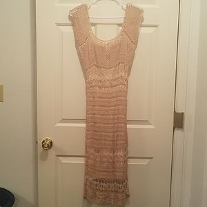 Lace off the shoulder midi dress size S/M